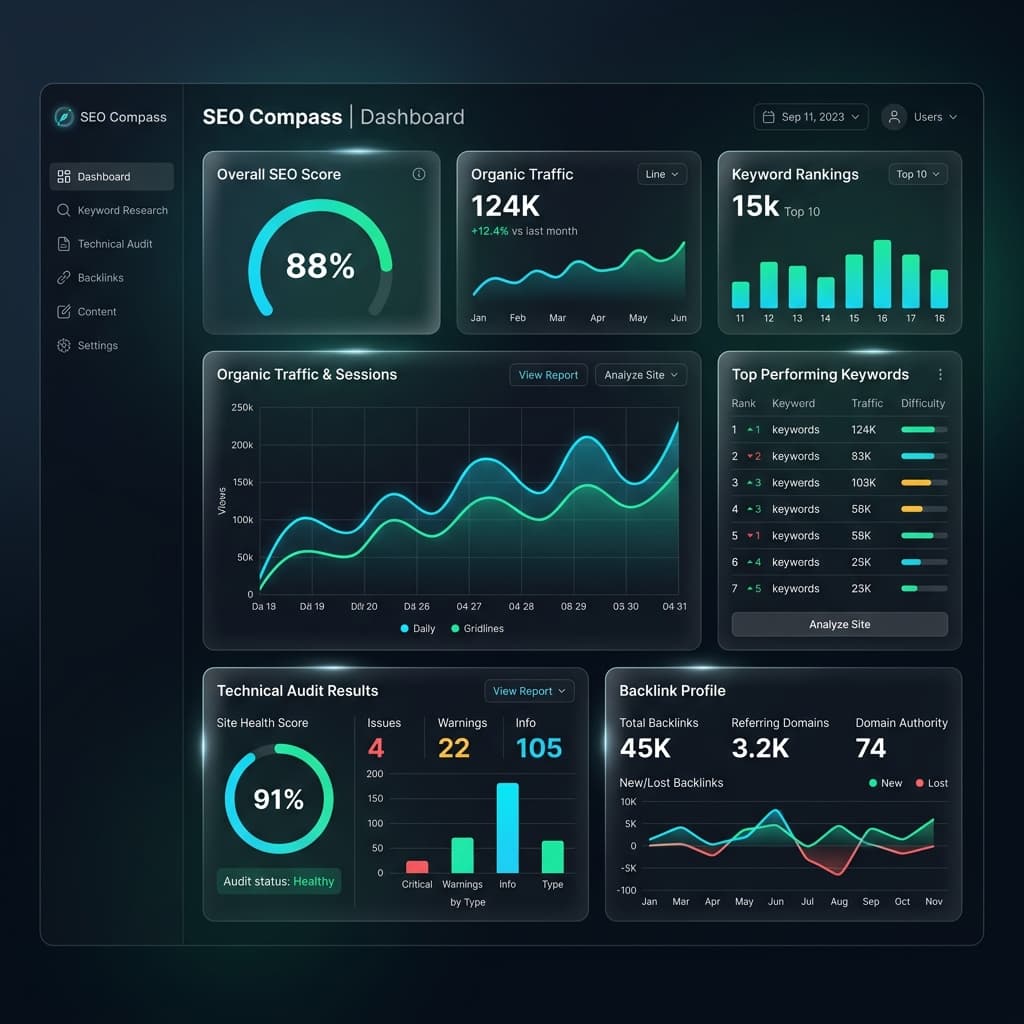 SEO Compass Dashboard